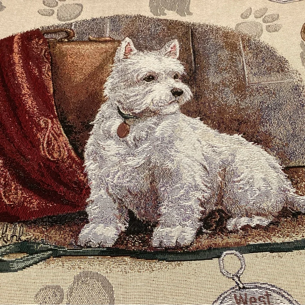 West Highland White Terrier Tapestry Throw Shopping Bag and Westie Book